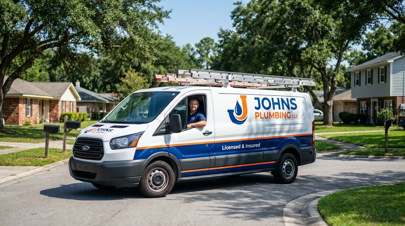 Johns Plumbing LLC service van in Klamath Falls, OR