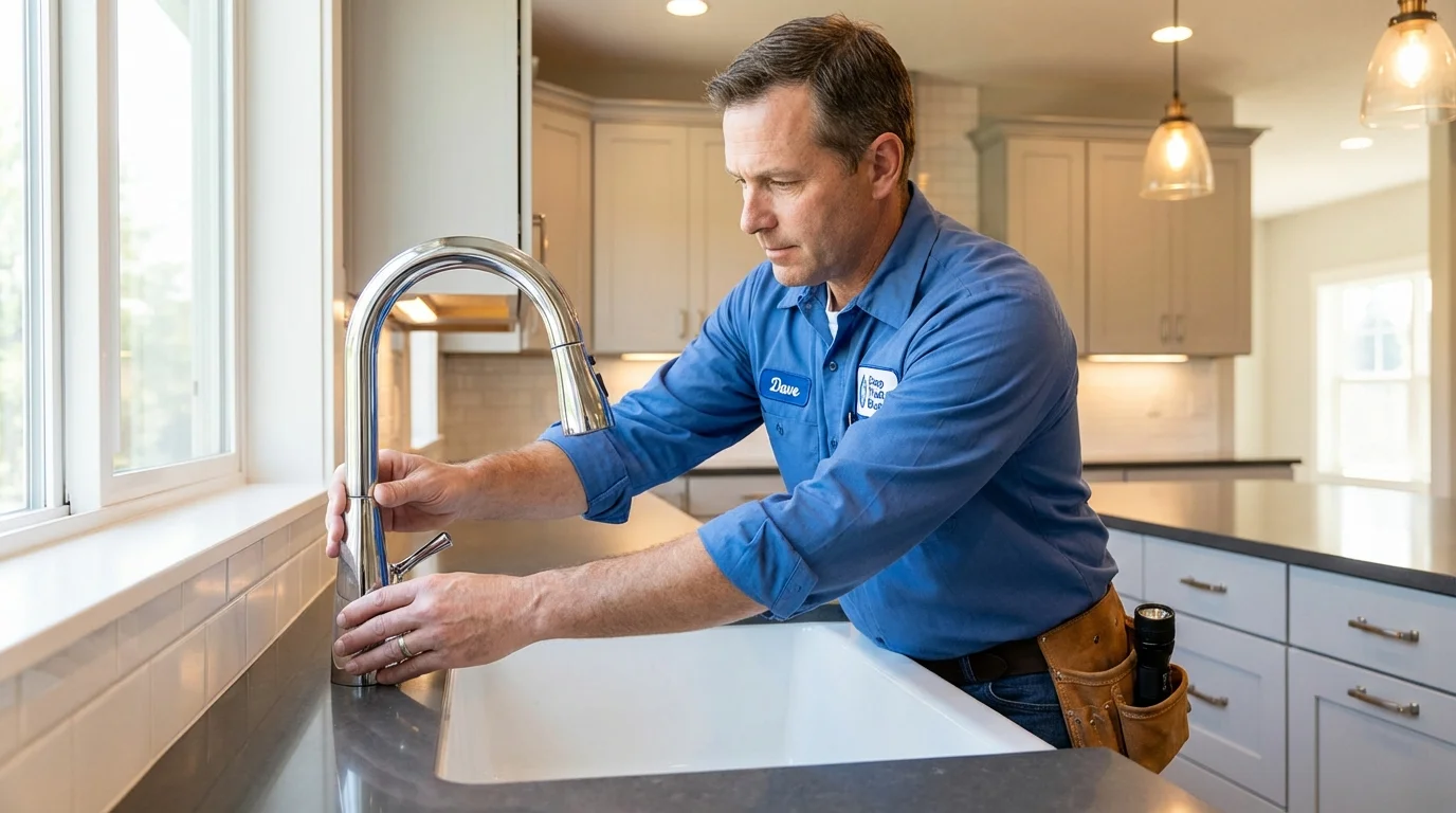 Kitchen faucet installation by Johns Plumbing LLC in Klamath Falls