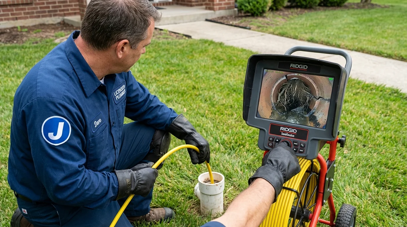 Sewer camera inspection being performed by Johns Plumbing LLC in Klamath Falls